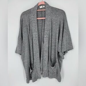 GAP Women's Heather Gray Women's Open Cardigan with Belt Size Large